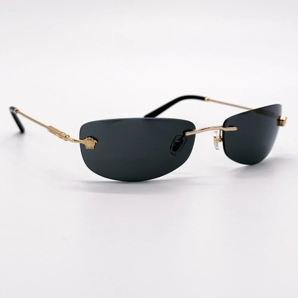 NEW VERSACE VE2279 1002/87 SUNGLASSES VE2279 100287 DARK GREY MOD 2279 1002/87